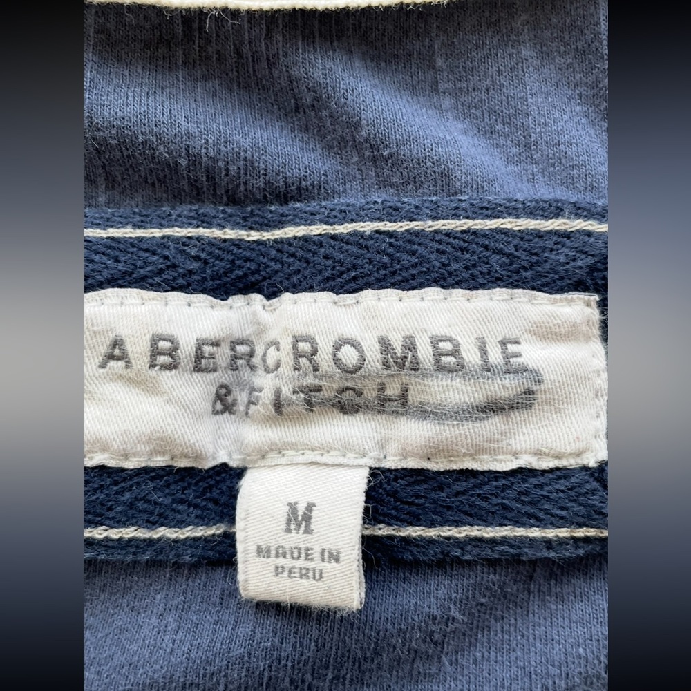 2000’S Y2K ERA VINTAGE ABERCROMBIE & FITCH - Blue Fitted 3/4 Sleeve Shirt - M - Picture 9 of 9